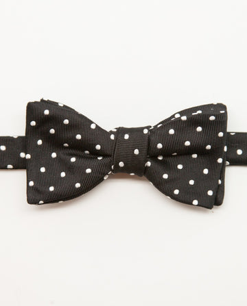 Black Bow Tie 100% Silk